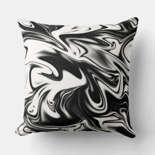 Black And White Marble, Big Throw Cushion. Cushion