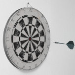 Black and White Marble Classic Elegant             Dartboard<br><div class="desc">A classic dartboard design with alternating  black marble and faux marble triangles. The outside circle is white marble.</div>