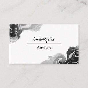 Black and White Marble Classy Business Card