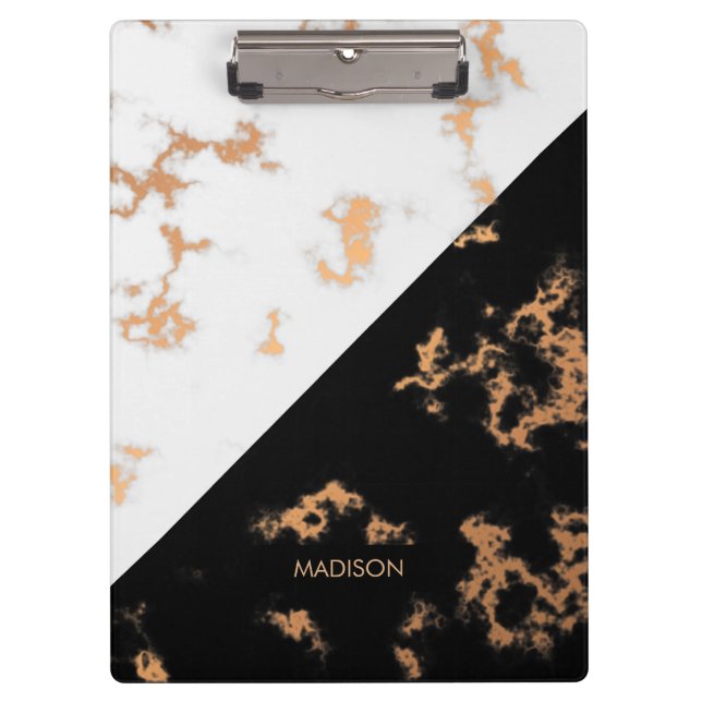 Black and White Marble Clipboard (Front)