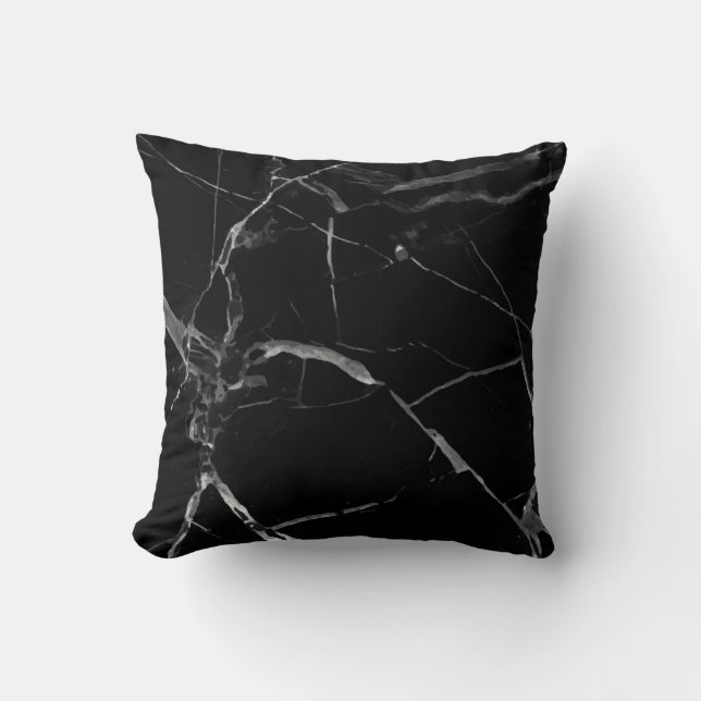 Black and White Marble Cushion (Front)