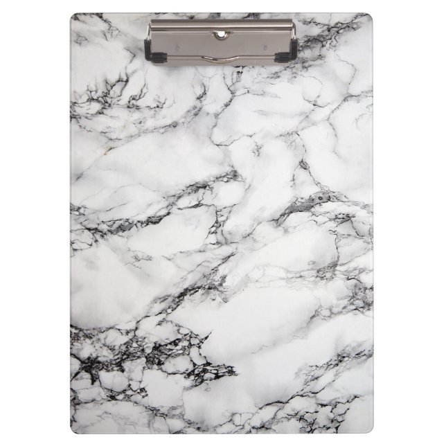 black and white marble pattern clipboard (Front)
