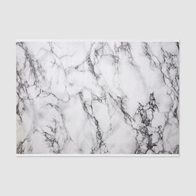black and white marble stone texture tissue paper (Front)