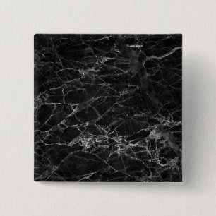 Black and White Marble Texture 15 Cm Square Badge