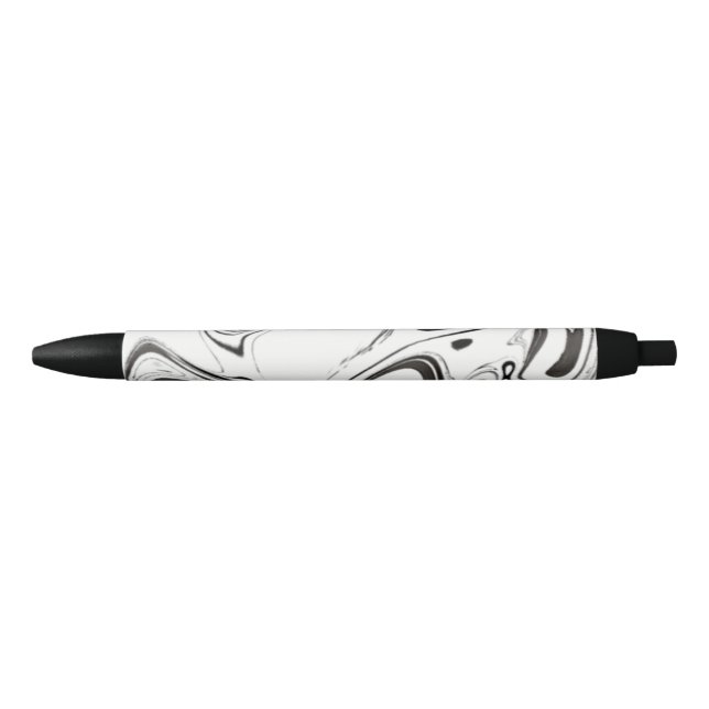 Black and white marbling b) ink pen (Front)