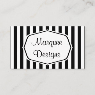 Black and White Marquee Business Card