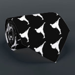 Black and white martial art karate kick pattern tie<br><div class="desc">Black and white martial art karate kick pattern neck tie. Patterned neck tie for dad, husband, coach, wedding groom, instructor, teacher, son etc. Cool Birthday or Father's Day gift idea for men. Clothing accessories with silhouette of fighter. Customisable background colour. Also great for other fight sports like ju jitsu, taekwondo,...</div>