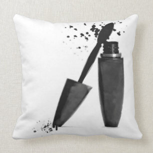 Black and white mascara makeup beauty fashion cushion