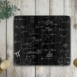 Black and White Mathematics formulas and equations Cutting Board<br><div class="desc">Great mathematics personalised cutting board in black colour. The math formulas and equations are in white over the black background. Illustrated and designed by Patricia Alvarez.</div>