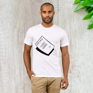 Black And White Memo Mens T-Shirt