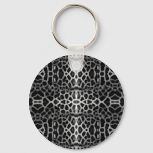 Black and white mesh pattern key ring