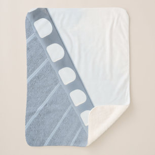 Black and white metal frame sherpa blanket