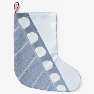 Black and white metal frame small christmas stocking