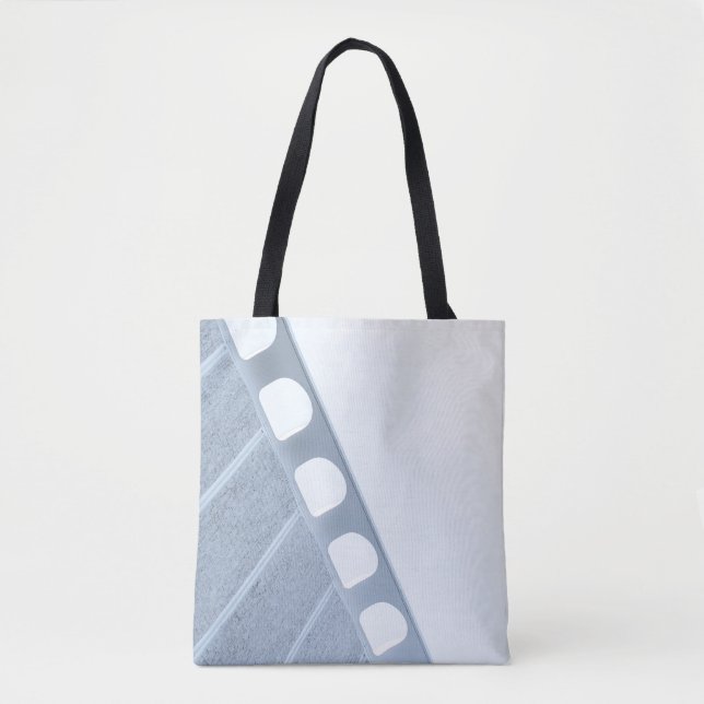 Black and white metal frame tote bag (Front)