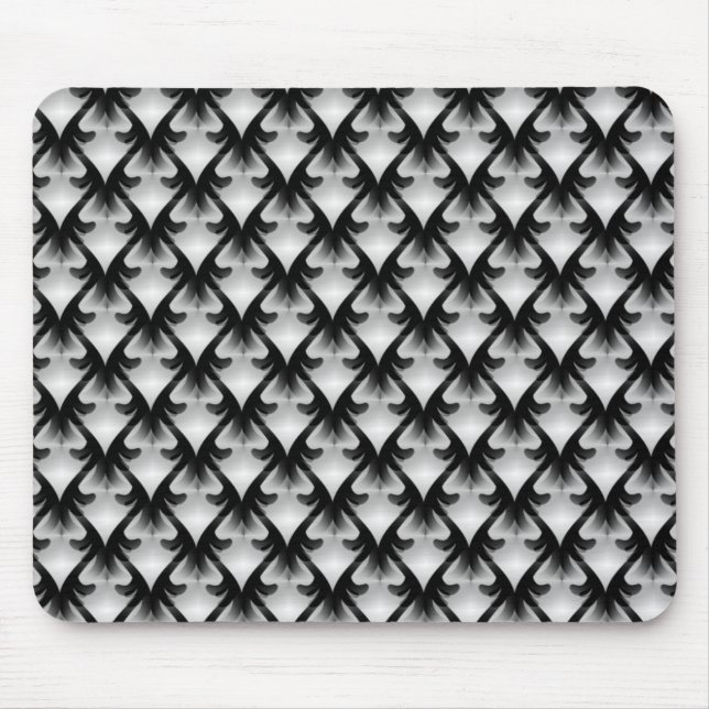 Black and White Metropolitan Glam Mousepad (Front)