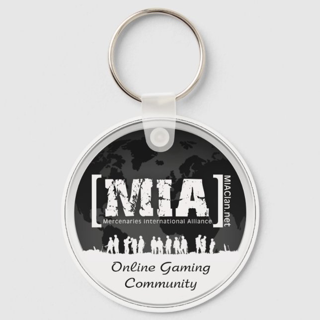 Black and White MIAClan.net Key Chain (Front)