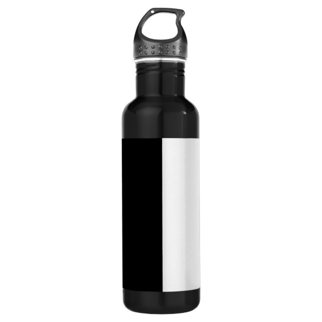 Black And White Middle Customise This 710 Ml Water Bottle (Front)