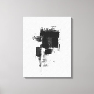 Black and White minimal Abstract Art Nr111 Canvas Print