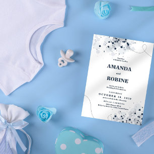 Black and White Minimal Wedding Invitation