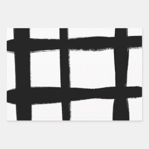 Black and white minimal wrapping paper sheet
