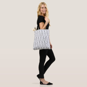 Black and white minimalist boho arrow pattern tote bag