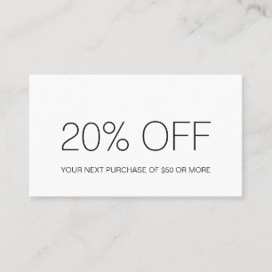 Black and white minimalist discount cards