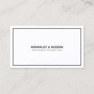 black and white minimalist elegant professional business card