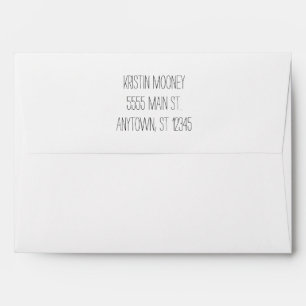 Black and White Minimalist Envelope