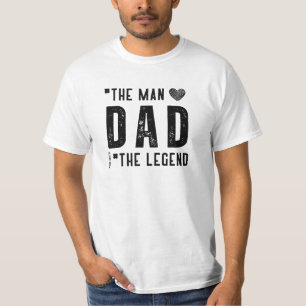 Black and White Minimalist Father's Day T-Shirt