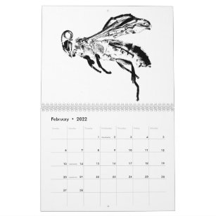 Black and White minimalist Insects - Bugs 2023 Calendar