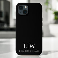 Black and White Minimalist Modern Monogram