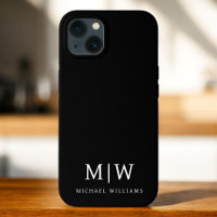 Black and White Minimalist Modern Monogram