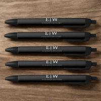 Black and White Minimalist Modern Monogram