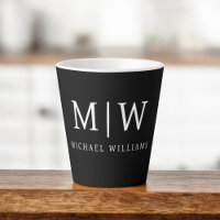 Black and White Minimalist Modern Monogram