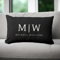 Black and White Minimalist Modern Monogram