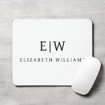 Black and White Minimalist Modern Monogram Mouse Pad<br><div class="desc">Introducing our Black and White Minimalist Modern Monogram Collection: Embrace simplicity and sophistication with our minimalist designs, curated to elevate your style effortlessly. Crafted with a keen eye for modern aesthetics, this collection features sleek black and white designs accentuated by personalised monograms. From chic stationery to versatile accessories, our collection...</div>