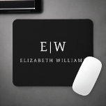 Black and White Minimalist Modern Monogram Mouse Pad<br><div class="desc">Introducing our Black and White Minimalist Modern Monogram Collection: Embrace simplicity and sophistication with our minimalist designs, curated to elevate your style effortlessly. Crafted with a keen eye for modern aesthetics, this collection features sleek black and white designs accentuated by personalised monograms. From chic stationery to versatile accessories, our collection...</div>