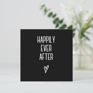 Black and White Minimalist Wedding Thank You Card