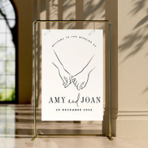 Black and White Minimalist Wedding Welcome