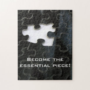 Black and White Missing Puzzle Piece Puzzle