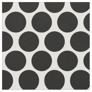 Black and White Mod Dots Fabric