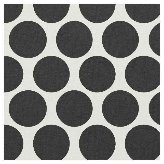 Black and White Mod Dots Fabric (Close Up)