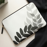 Black and White Mod Vines Laptop Sleeve<br><div class="desc">Colourful leaves custom electronics bag in bright colours can be personalised with your name,  monogram,  initials,  a especial date or any text of your choice for a stylish custom look. Visit our store for more colours and styles.</div>