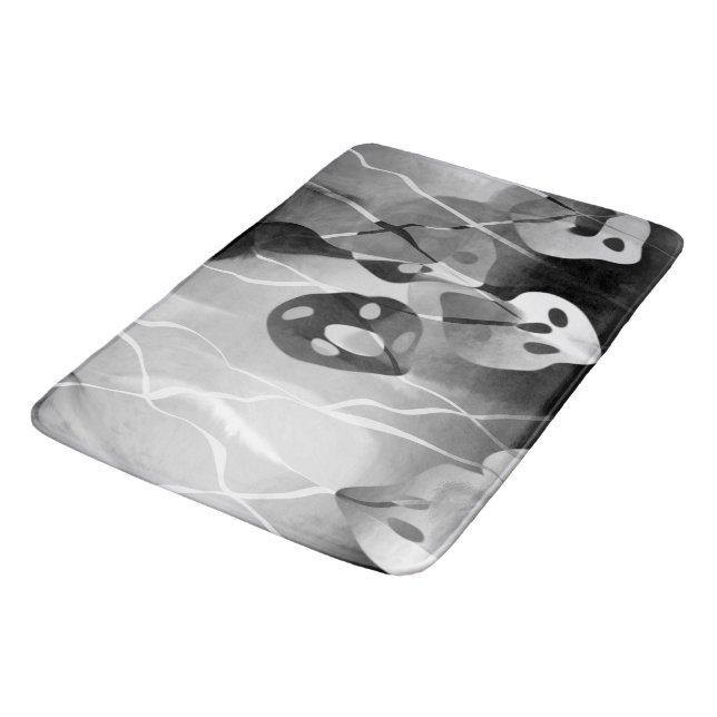 Black And White Modern Abstract   Bath Mat (Angled)