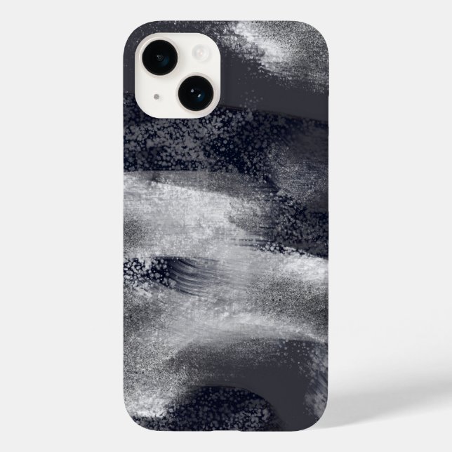 Black and White Modern Abstract Stylish Case-Mate iPhone Case (Back)