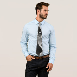 Black And White Modern Abstract Tie