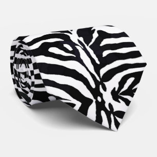 Black and White Modern Abstract Tie
