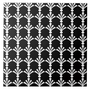 Black And White Modern Art Deco  Trivet