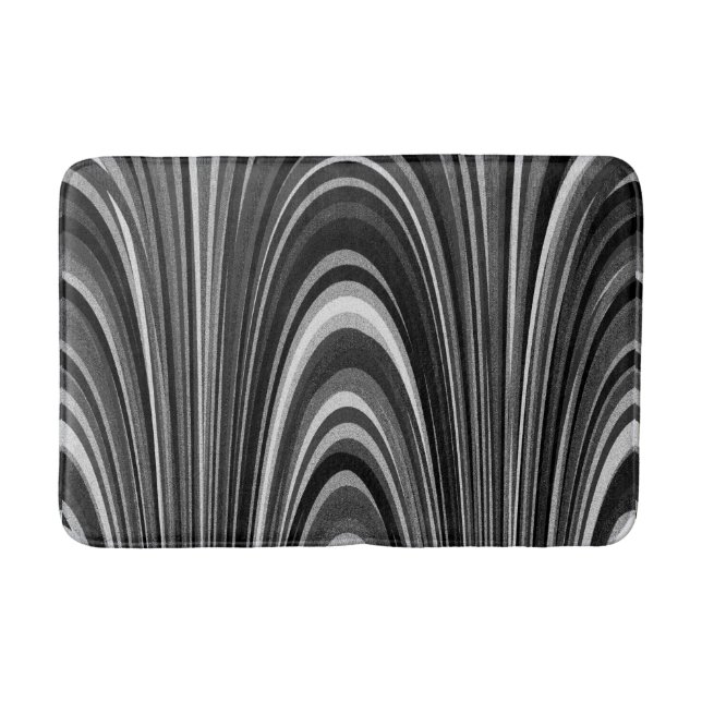 Black and White Modern Bath Mat (Front)