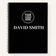 Black and White Modern Business Notebook